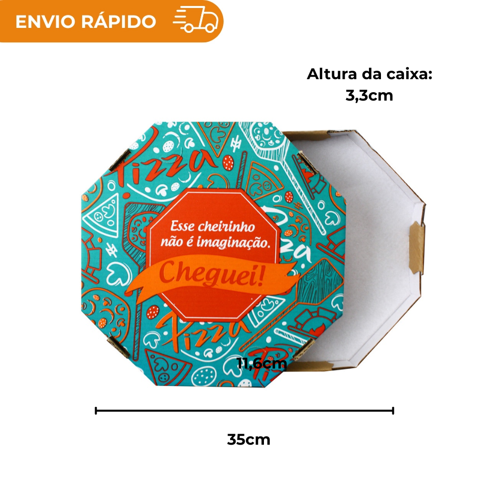 EMB. P/PIZZA 35CM BRANCA IMPRESSA PLUS - PC C/25