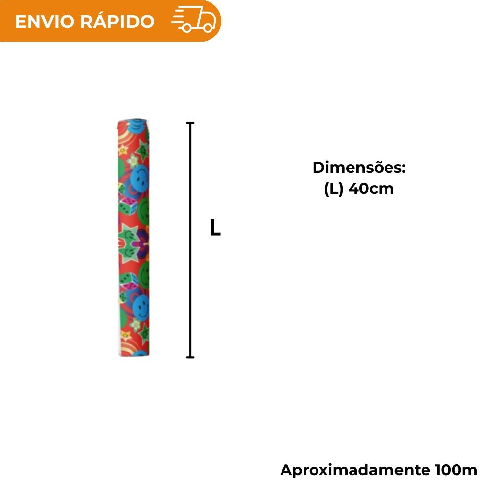 BOBINA DE PAPEL PRESENTE INFANTIL - 40CM