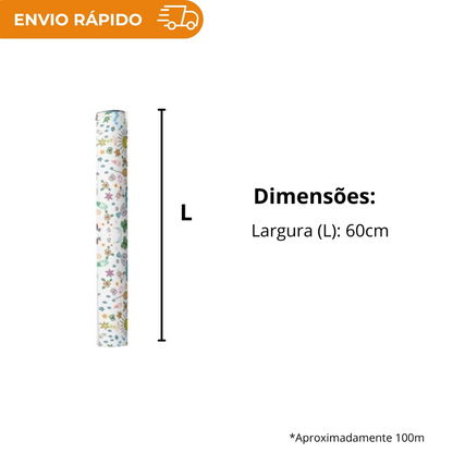 BOBINA DE PAPEL PRESENTE RISCOS - 60CM