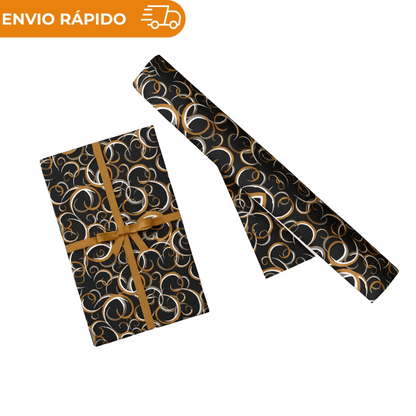 BOBINA DE PAPEL PRESENTE PRETO- 60CM