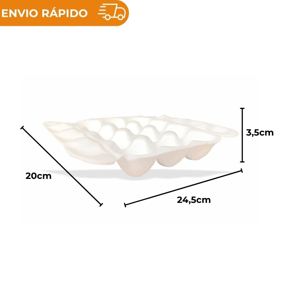 BANDEJA DE OVO 12 BRANCO - FD C/100
