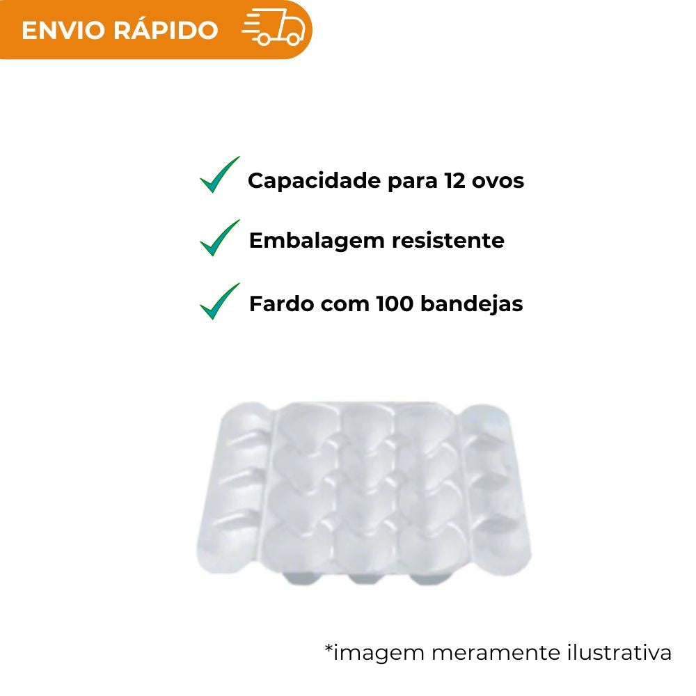 BANDEJA DE OVO 12 BRANCO - FD C/100