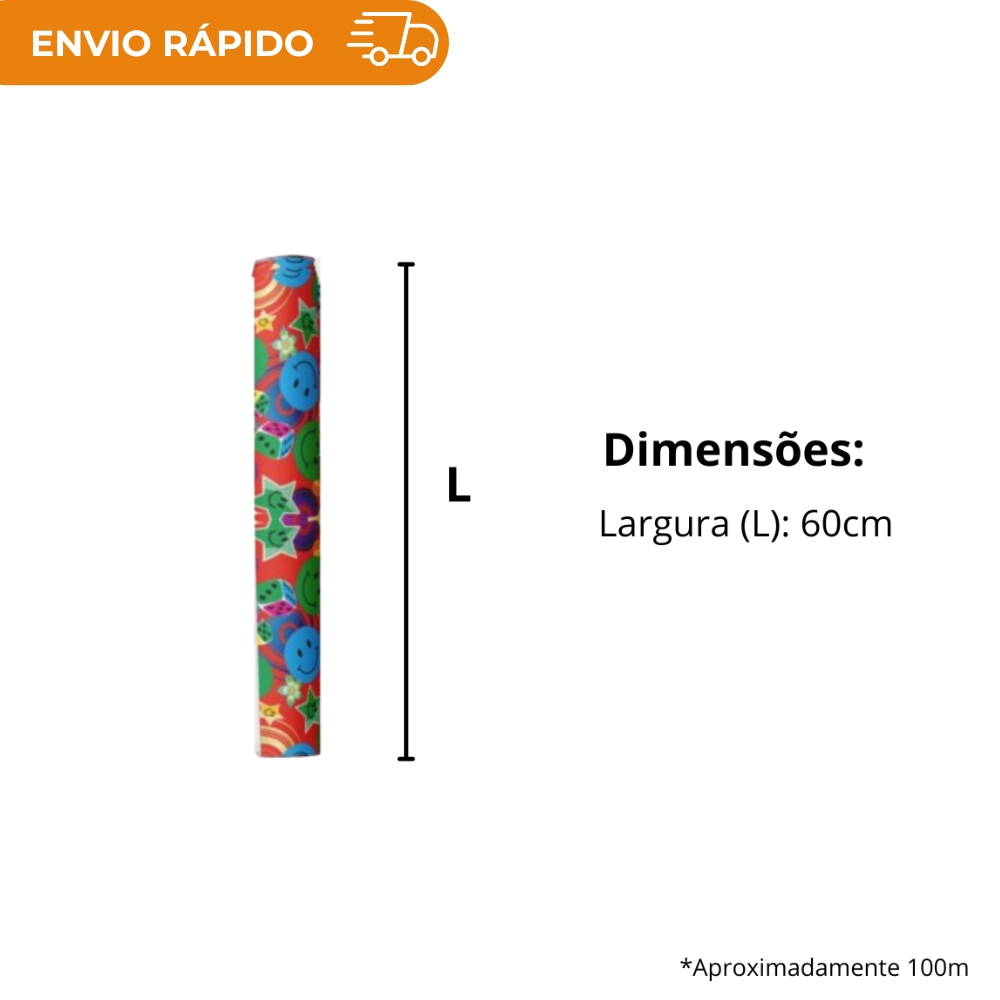 BOBINA DE PAPEL PRESENTE INFANTIL - 60CM