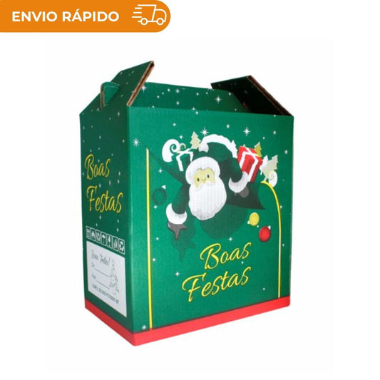CESTA DE NATAL BOAS FESTAS VERDE - PC C/25
