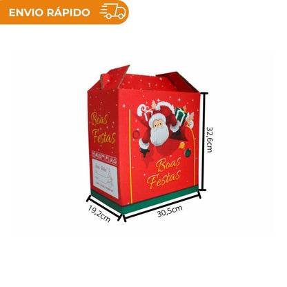 CESTA DE NATAL BOAS FESTAS VERMELHA - PC C/25