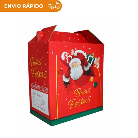 CESTA DE NATAL BOAS FESTAS VERMELHA - PC C/25