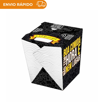 EMBALAGEM PARA REFEICAO BOX 850ML PRETA - PC C/50