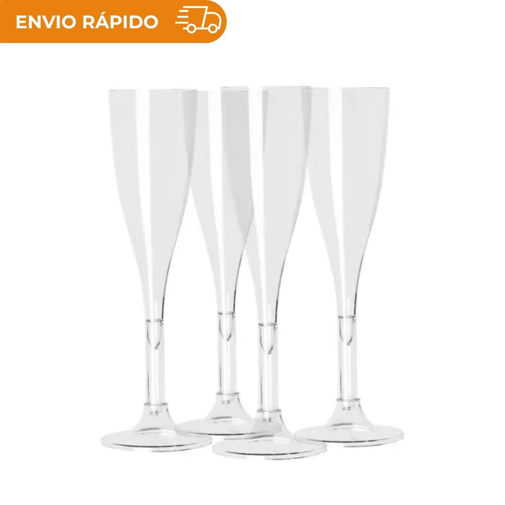 TACA P/CHAMPAGNE 120ML PMMA CRISTAL - CX C/14X4