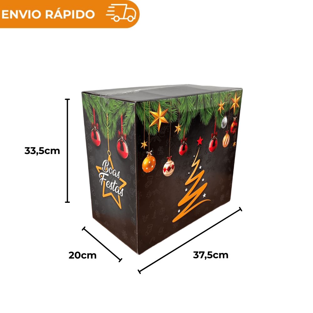 CESTA DE NATAL PRETA - P - PC C/10