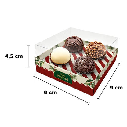 CAIXA 4 DOCES CRISTAL NATAL CLÁSSICO - UN