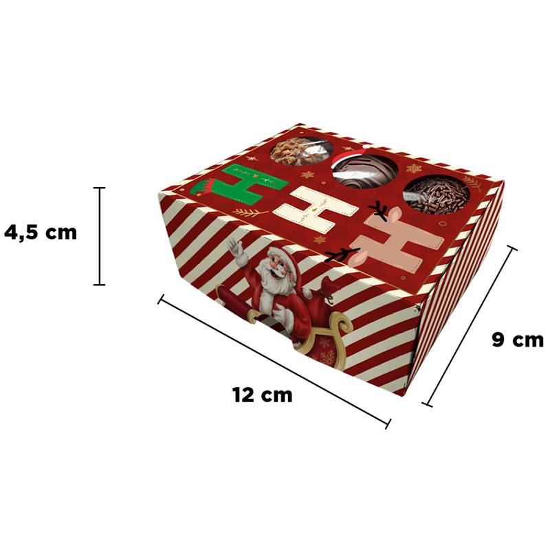 CAIXA 6 DOCES HOHOHO NATAL CLÁSSICO - UN
