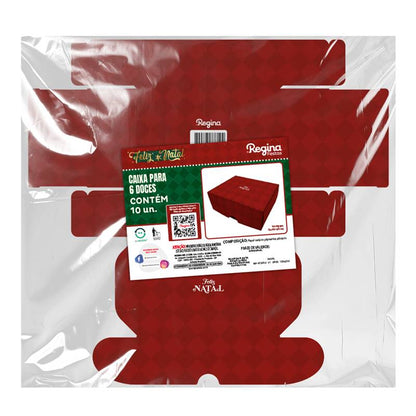 CAIXA 6 DOCES NATAL ORIGEM VERMELHA - UN