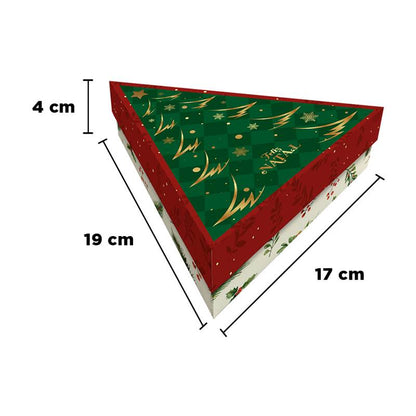 CAIXA 6 DOCES TRIANGULAR ÁRVORE DE NATAL - UN