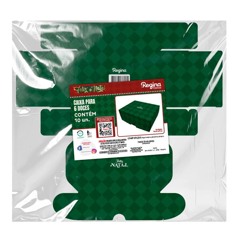 CAIXA 6 DOCES NATAL ORIGEM VERDE - UN