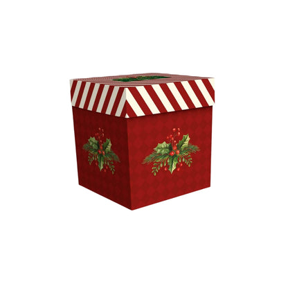 CAIXA MINI PANETONE C/VISOR NATAL VERMELHO - UN