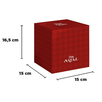 CAIXA PANETONE NATAL ORIGEM VERMELHO - UN