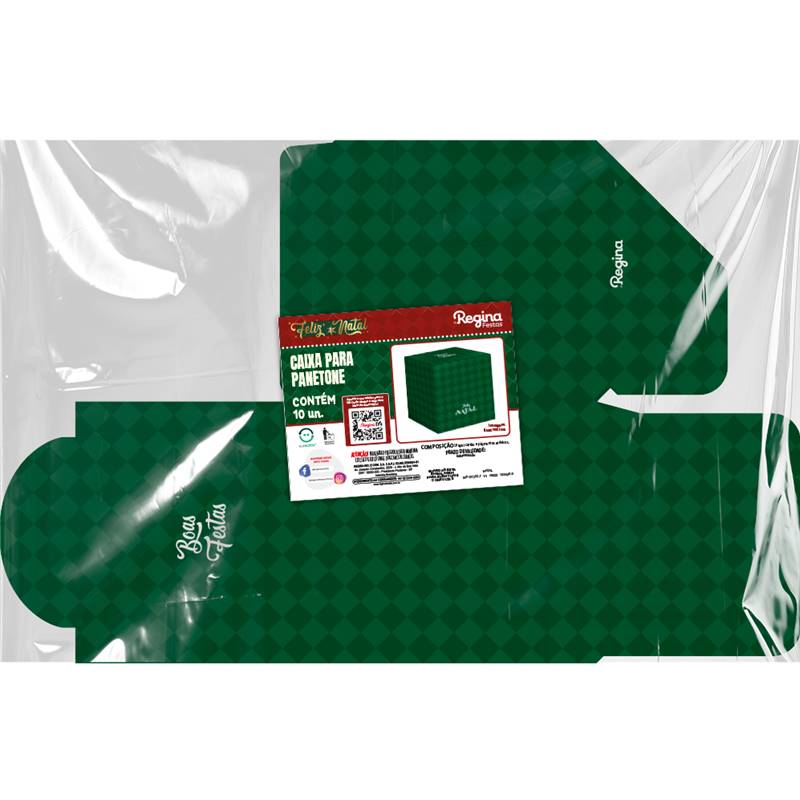 CAIXA PANETONE NATAL ORIGEM VERDE - UN