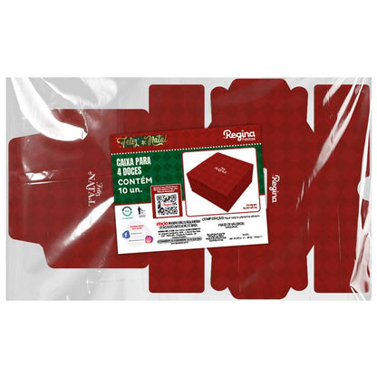 CAIXA 4 DOCES NATAL ORIGEM VERMELHA - UN