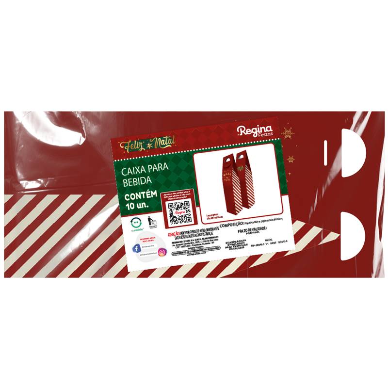 CAIXA PRESENTE BEBIDA ENVELOPE NATAL - UN