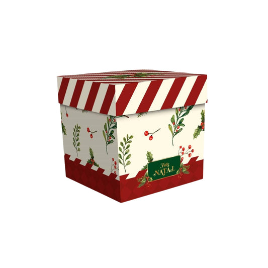 CAIXA PRESENTE CUBO 11X11X11 NATAL - UN