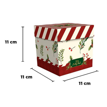 CAIXA PRESENTE CUBO 11X11X11 NATAL - UN