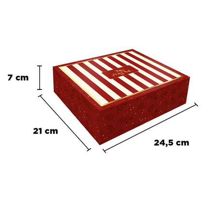 CAIXA PRESENTE TAMPA/FUNDO 29X20X8 NATAL - UN