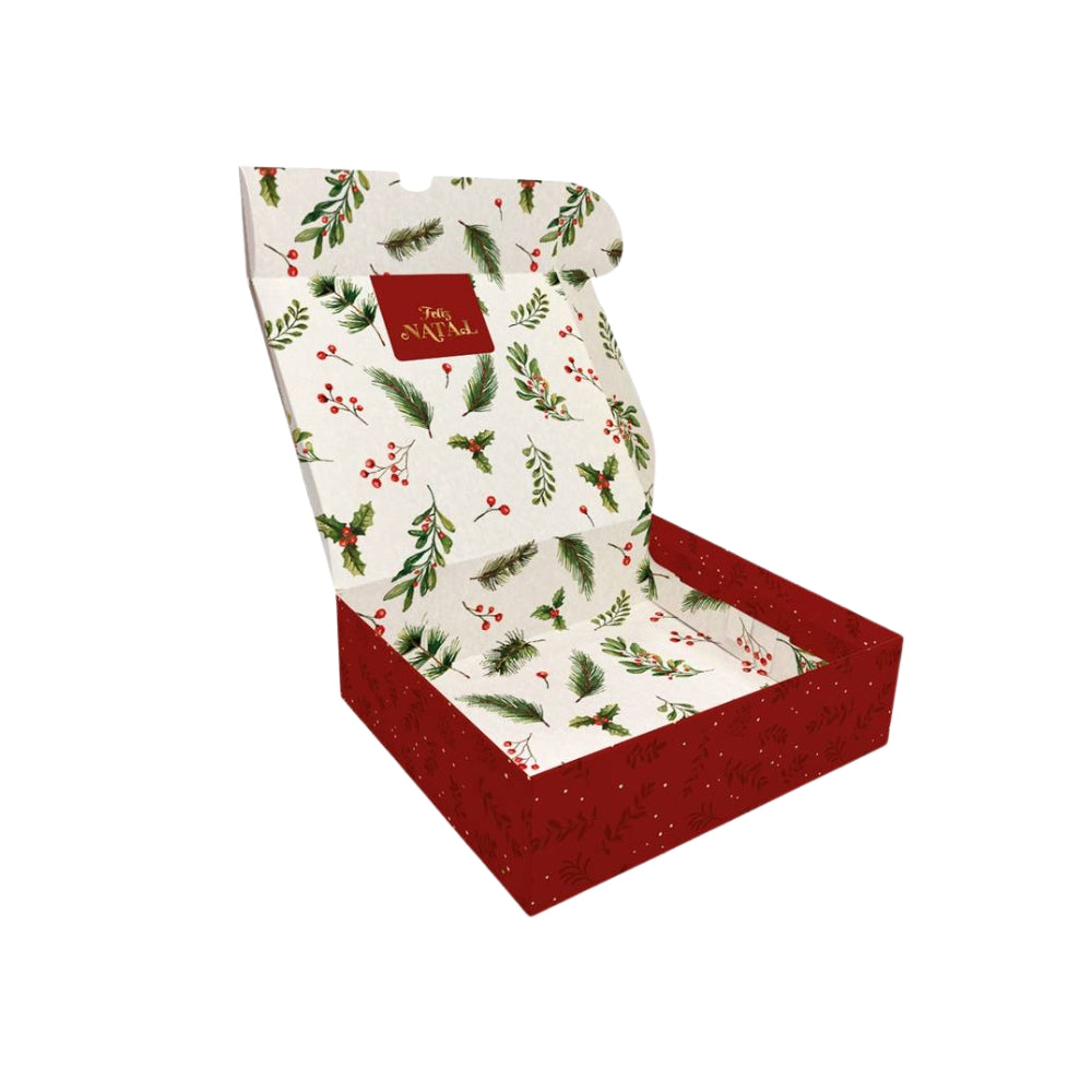 CAIXA PRESENTE TAMPA/FUNDO 29X20X8 NATAL - UN