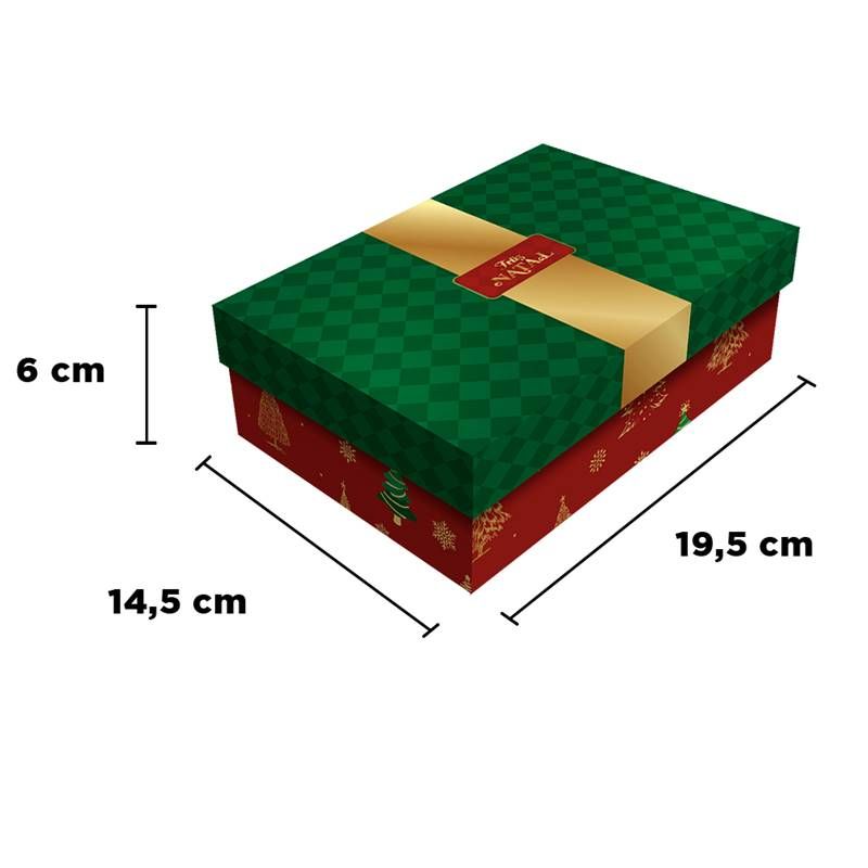 CAIXA PRESENTE C/TAMPA 20X15X7 NATAL