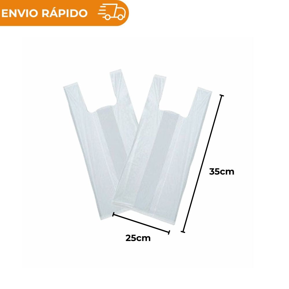 SACOLA C/ALCA  25X35BRANCA - PC C/1000