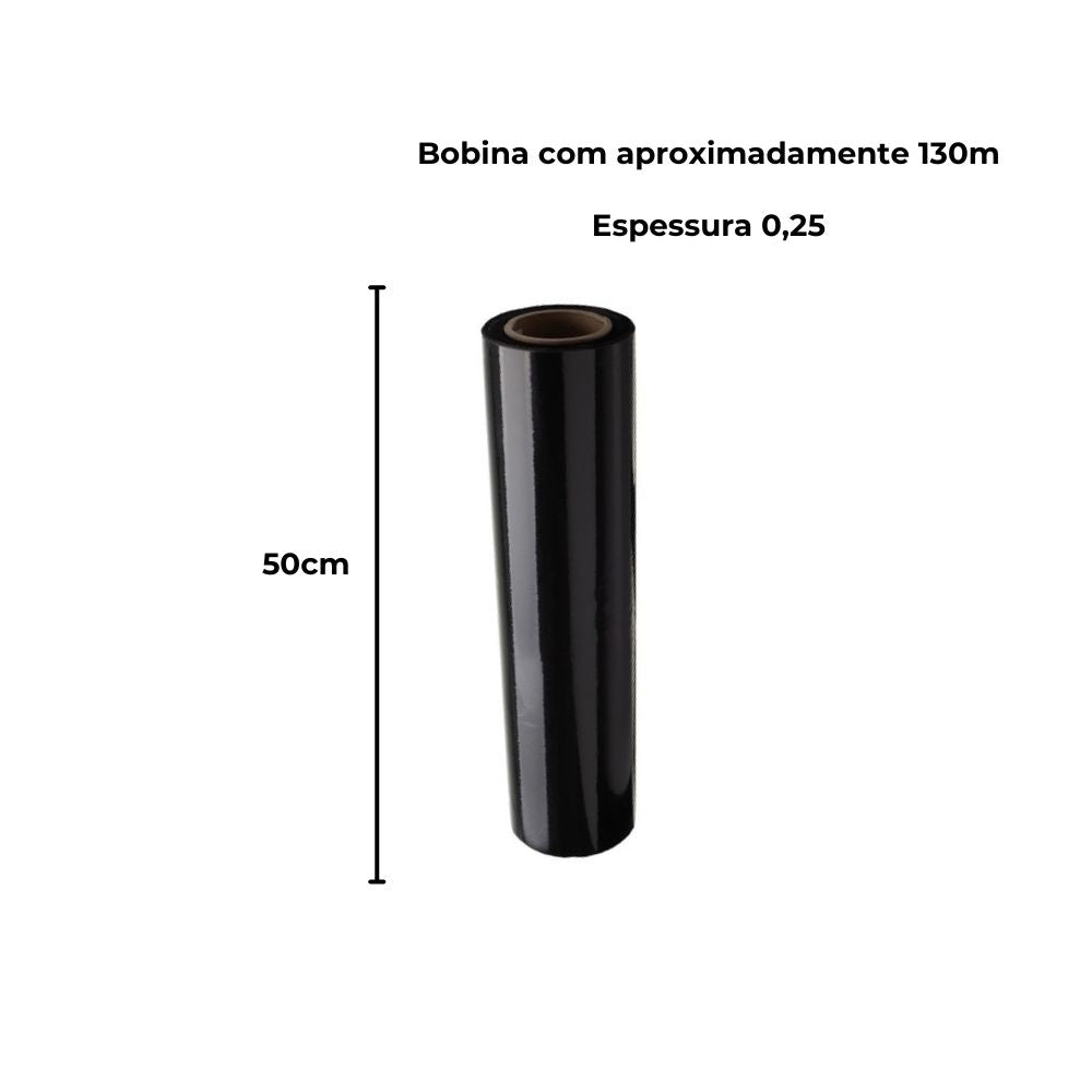 STRETCH C/ TUBETE 50X0,25 PRETO- BOB C/130M