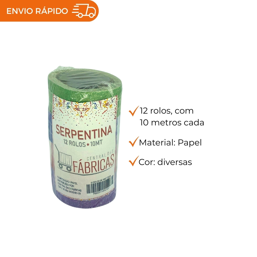 SERPENTINA DE PAPEL - 24 UNIDADES