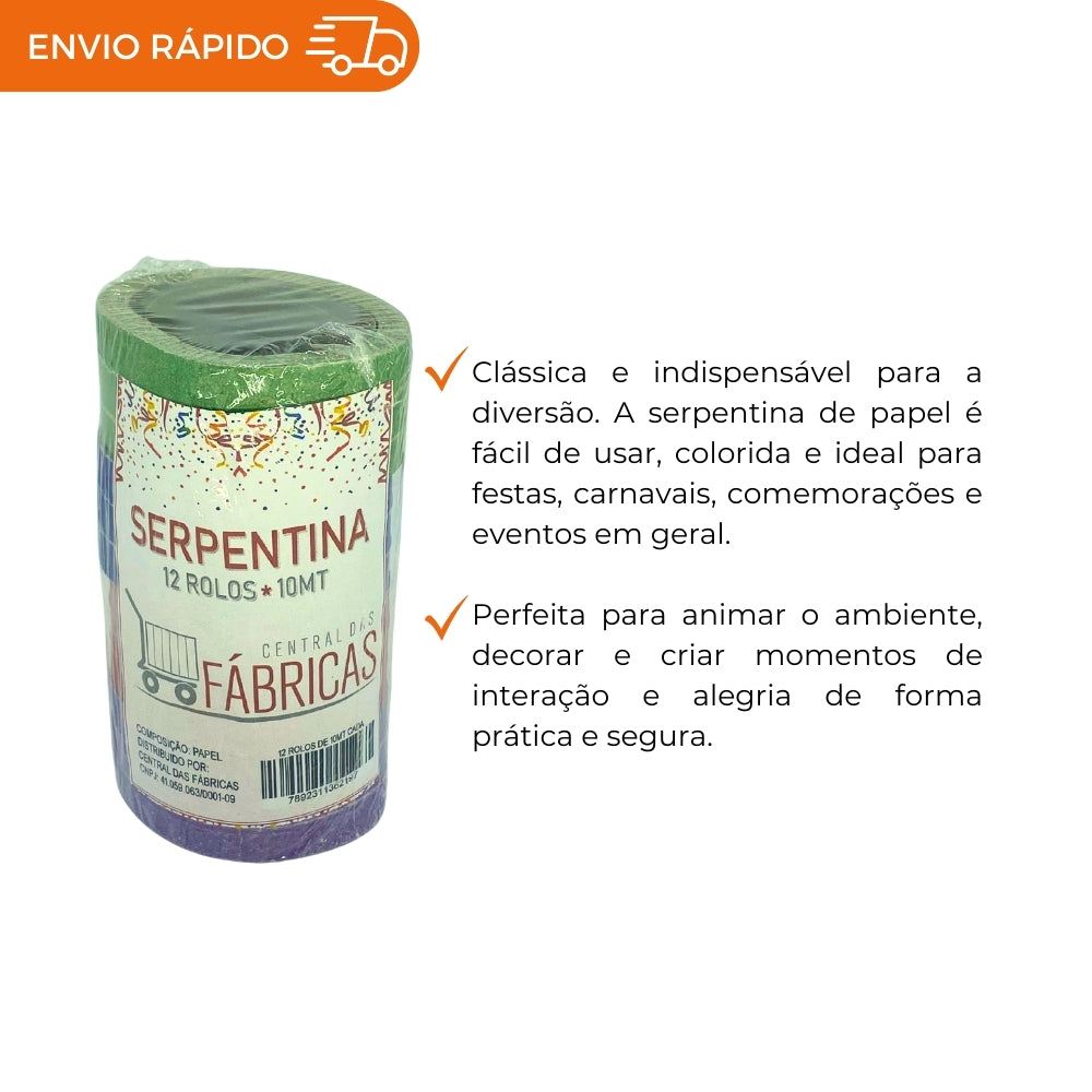 SERPENTINA DE PAPEL - 24 UNIDADES