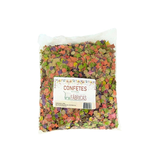 CONFETE DE PAPEL COLORIDO - 2 PACOTES COM 100G