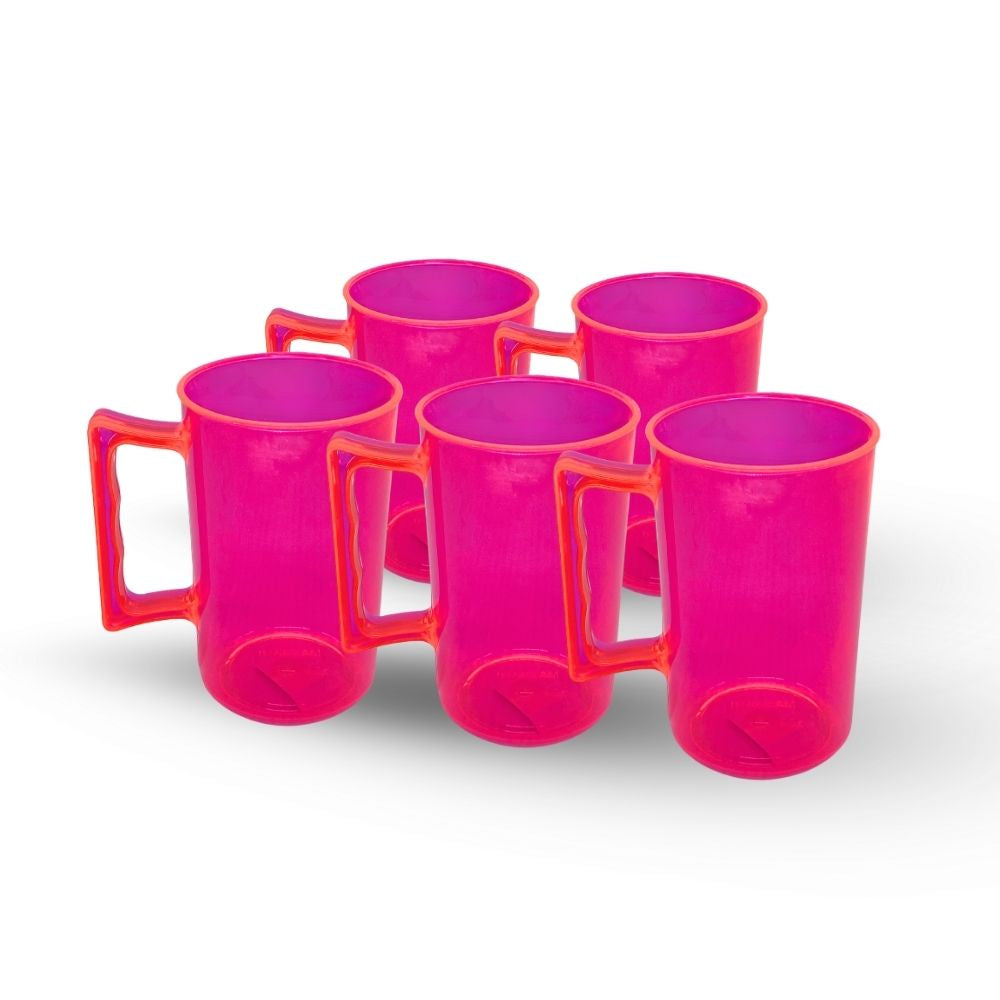 CANECA 350ML ROSA PINK- PACOTE COM 5 UNIDADES