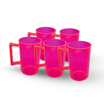CANECA 350ML ROSA PINK- PACOTE COM 5 UNIDADES