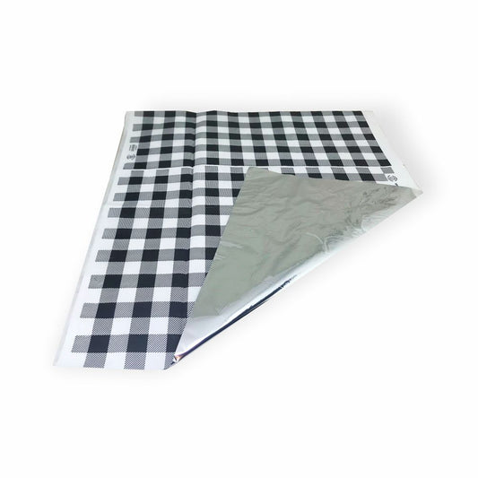 PAPEL ACOPLADO METALIZADO P/LANCHE 33X38 - PC C/200