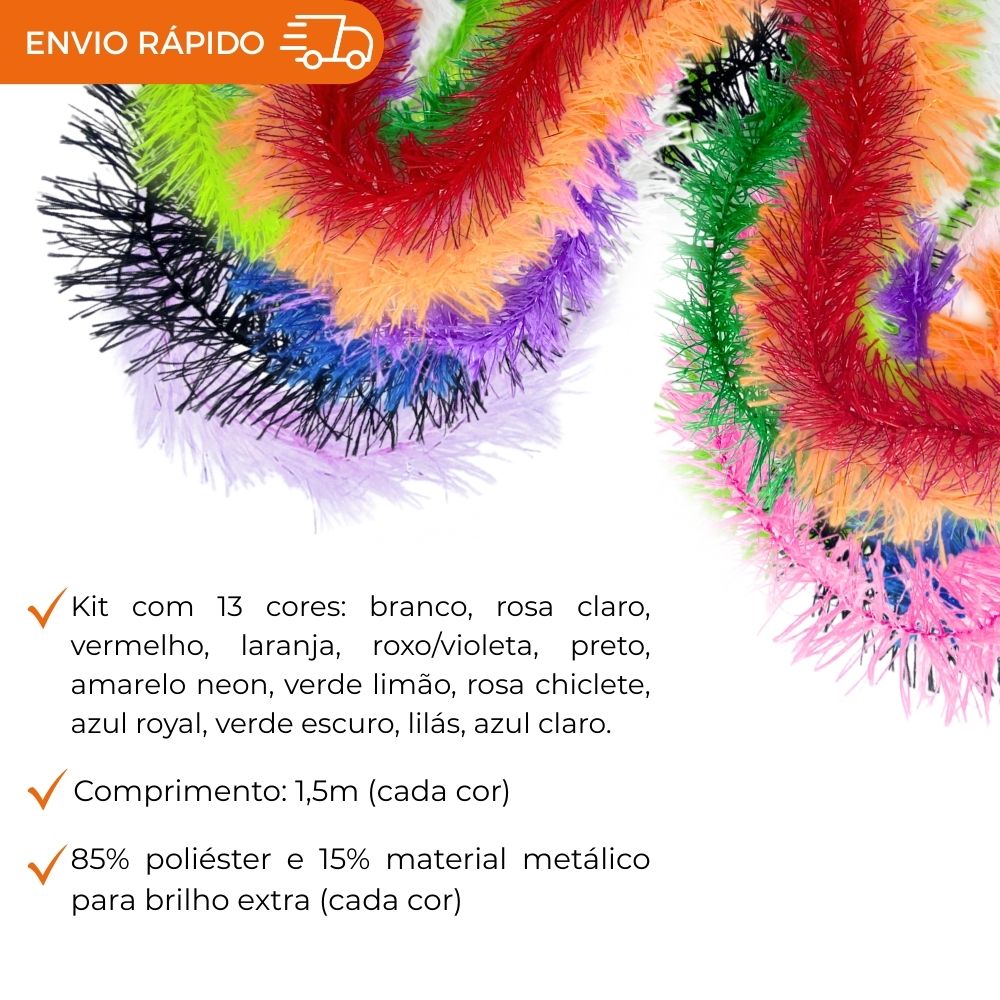 MARABU LIGHT 1,50M COLORS -  PACOTE COM 13 UNIDADES SORTIDAS