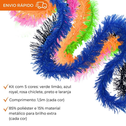 MARABU LIGHT 1,50M VERDE LIMÃO / AZUL ROYAL / LARANJA / ROSA CHICLETE / PRETO - 5 UNIDADES POR PACOTE