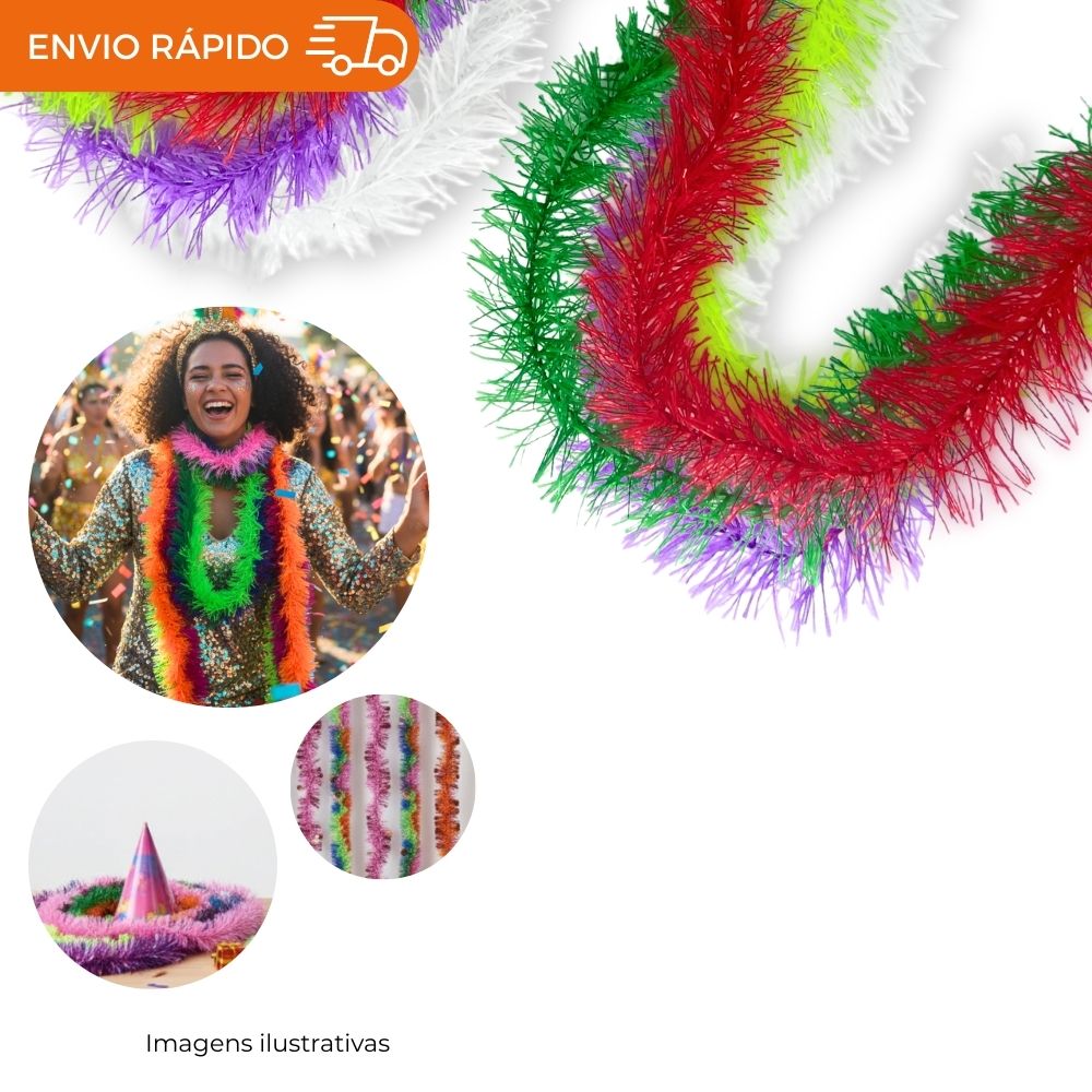 MARABU LIGHT 1,50M VERDE ESCURO / ROXO / AMARELO / VERMELHO / BRANCO - 5 UNIDADES