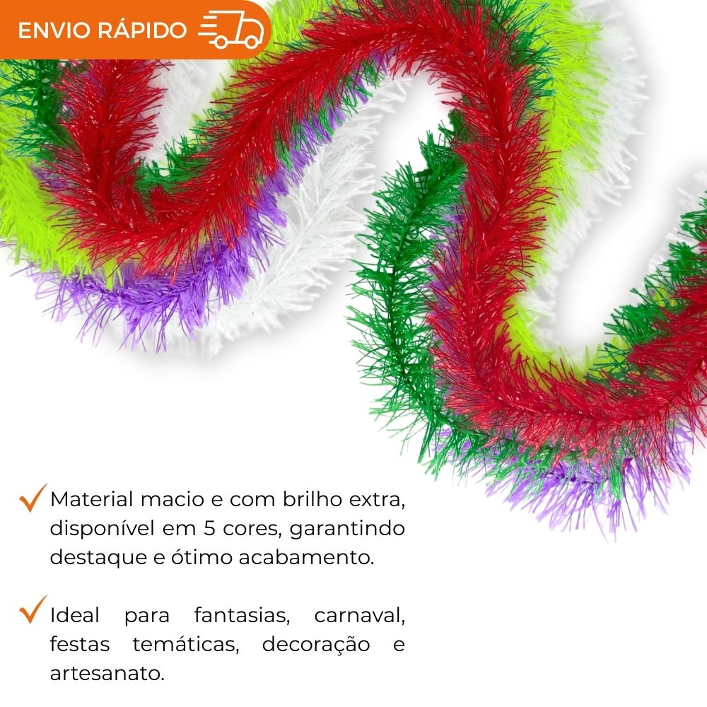 MARABU LIGHT 1,50M VERDE ESCURO / ROXO / AMARELO / VERMELHO / BRANCO - 5 UNIDADES