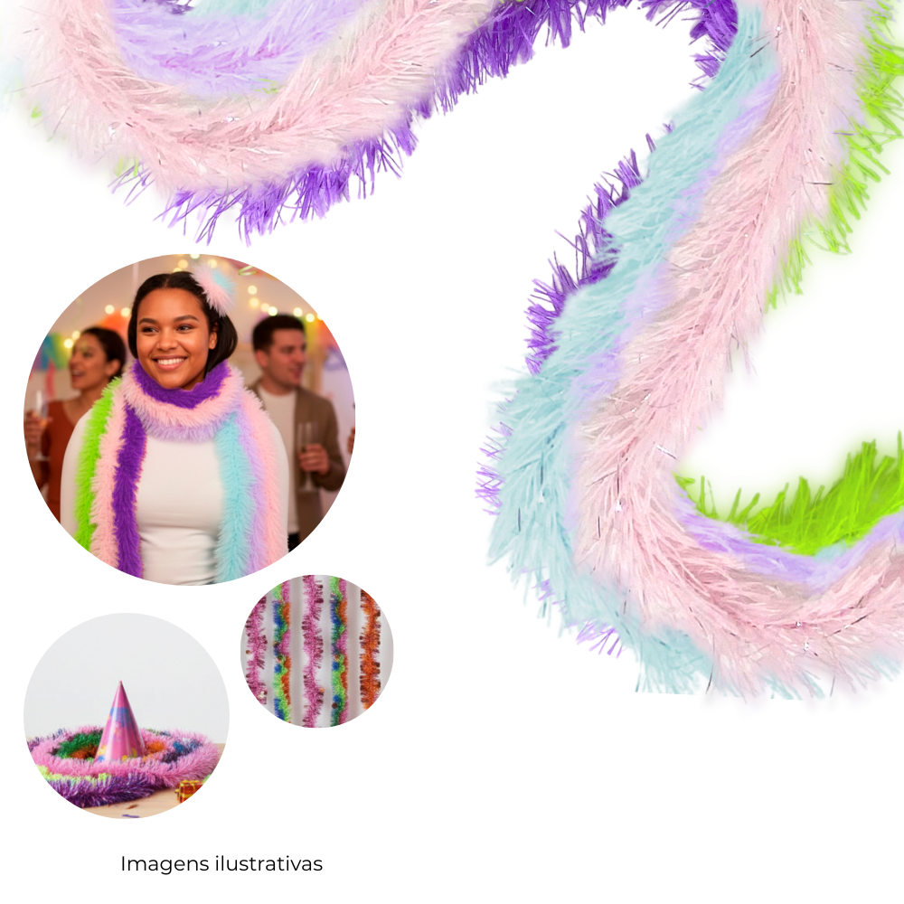 MARABU LIGHT 1,50M  AZUL CLARO / LILÁS / ROSA CLARO / AMARELO NEON / ROXO - 5 UNIDADES