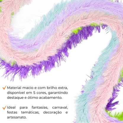 MARABU LIGHT 1,50M  AZUL CLARO / LILÁS / ROSA CLARO / AMARELO NEON / ROXO - 5 UNIDADES