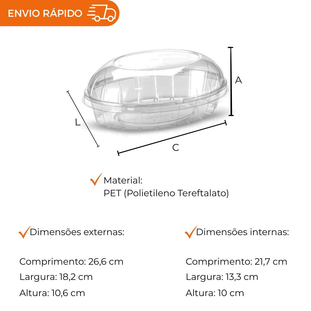 EMBALAGEM PET COLOMBA 2000ML - G 34 - CX C/100