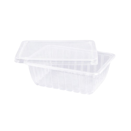 POTE 500ML C/TAMPA RETANGULAR - PP - PC C/24