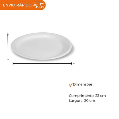 PRATO DE ISOPOR 23CM - ISO-023 - CX C/4X100