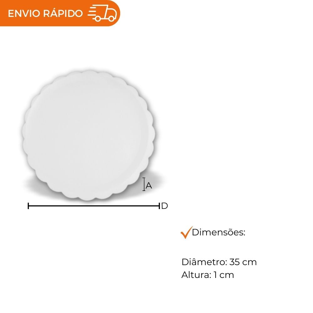 BANDEJA B28 FLORAL BRANCA - ISO 28- FD C/2X100