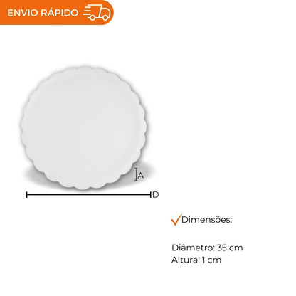 BANDEJA B28 FLORAL BRANCA - ISO 28- FD C/2X100