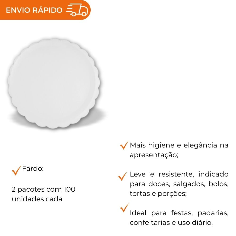 BANDEJA B28 FLORAL BRANCA - ISO 28- FD C/2X100