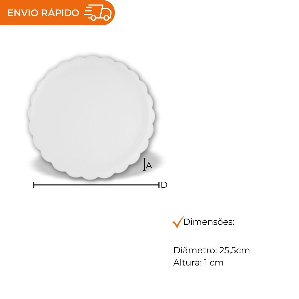 BANDEJA B20 FLORAL BRANCA - ISO 20- FD C/2X100