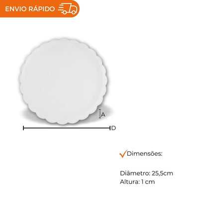 BANDEJA B20 FLORAL BRANCA - ISO 20- FD C/2X100
